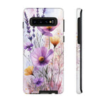 Floral Watercolour Tough Samsung Galaxy Case | Purple & Yellow Wildflowers