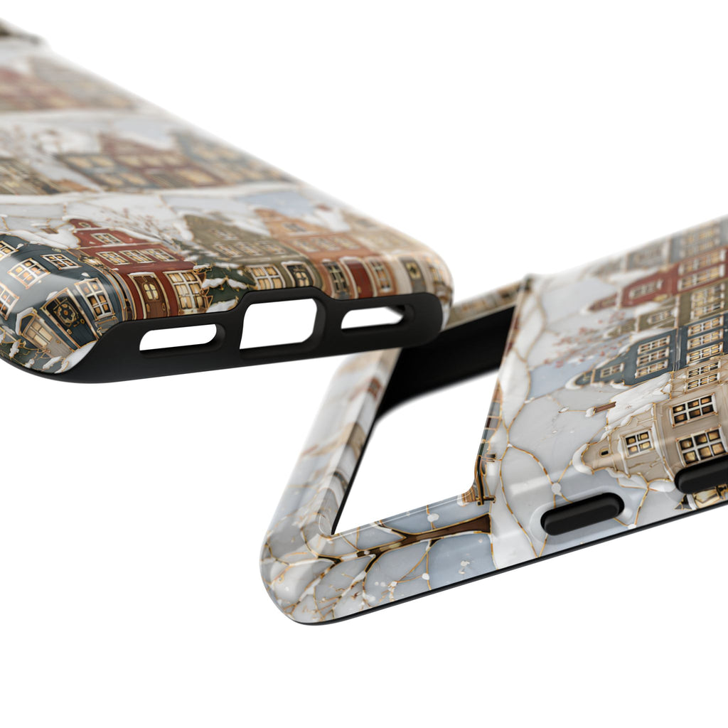 Winter Village Google Pixel Phone Case | Snowy Town Phone Case