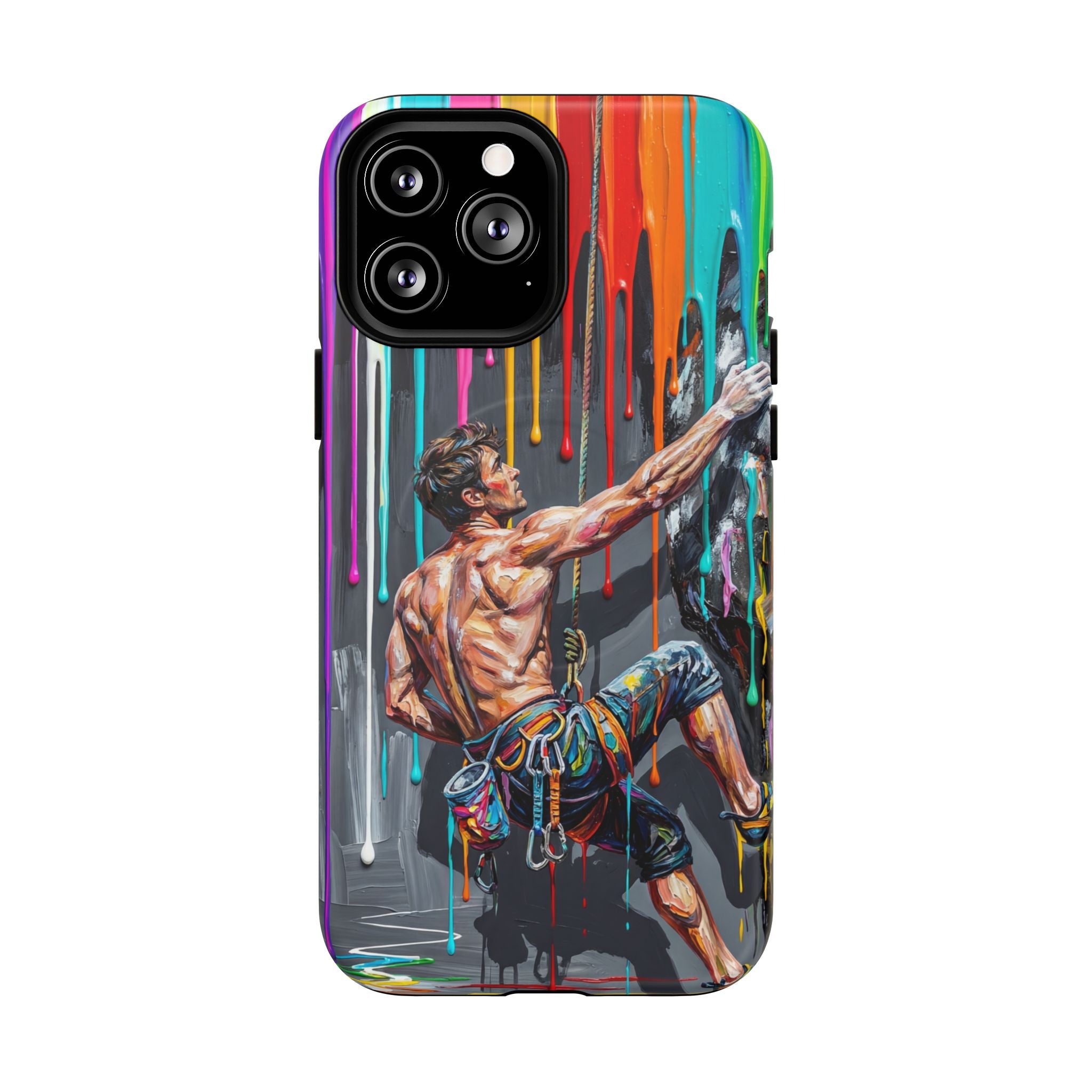 Colourful Rock Climber Art Protective MagSafe iPhone Case