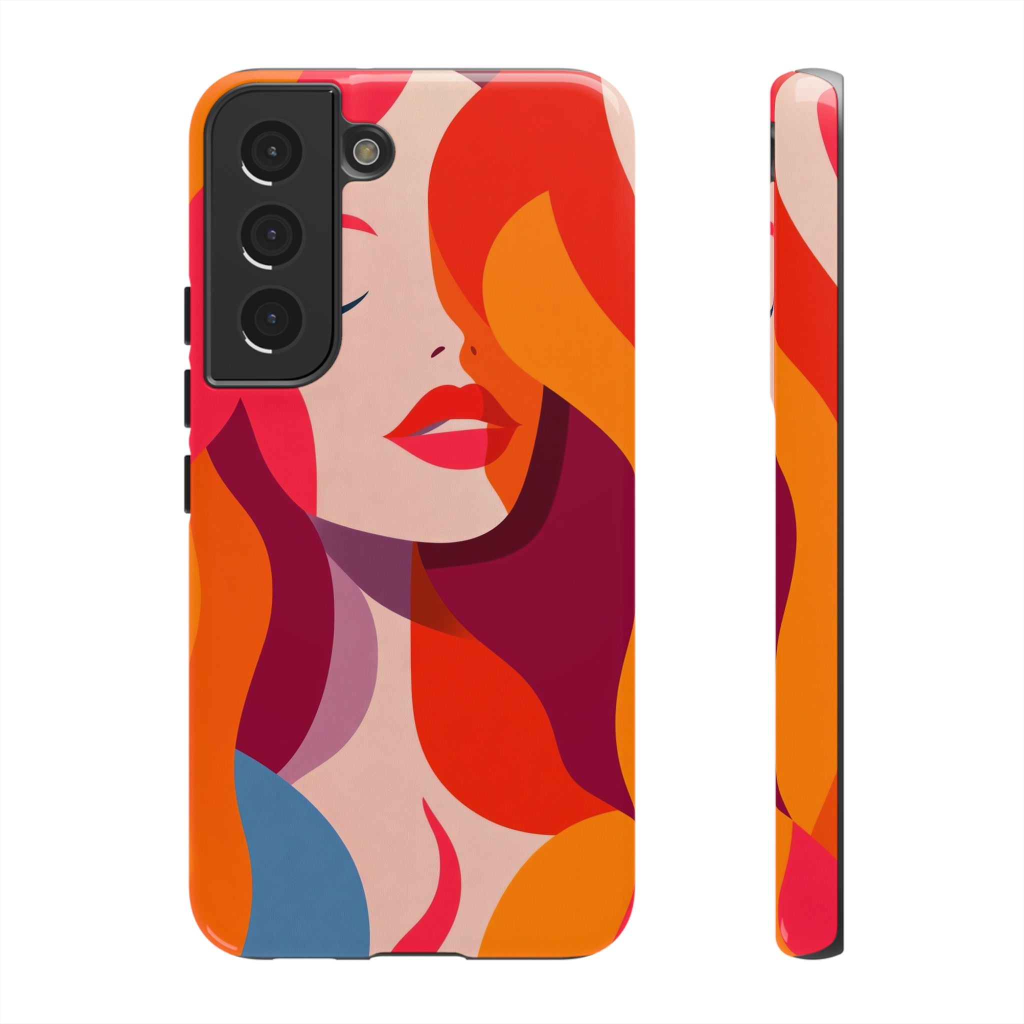 Retro Pop Art Woman Samsung Galaxy Case | Bold Colourful Abstract Portrait
