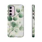 Botanical Eucalyptus Tough Samsung Galaxy Phone Case | Green Watercolour Leaf