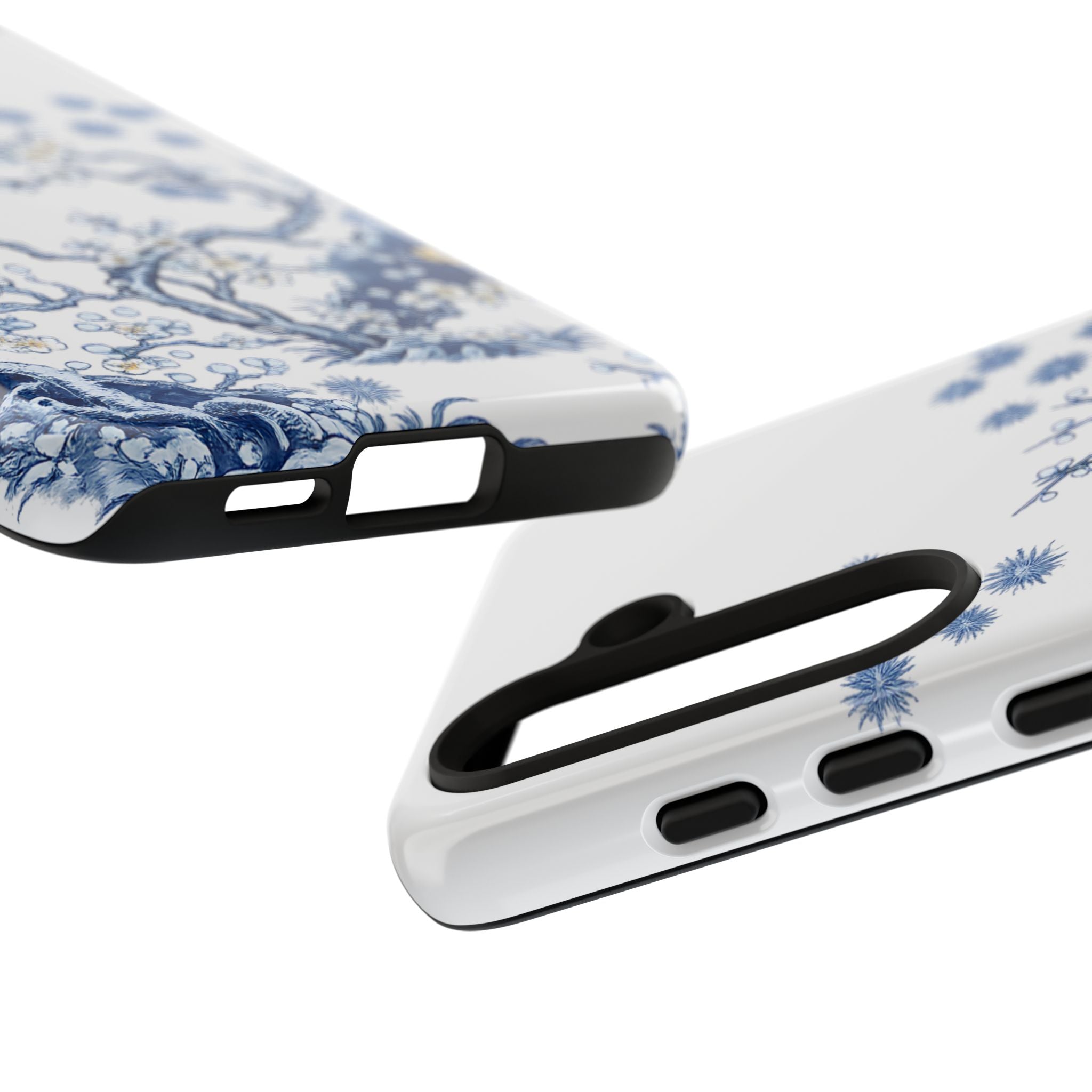 Vintage Blue White Porcelain Samsung Galaxy Phone Case | Chinoiserie Floral Tough Cover