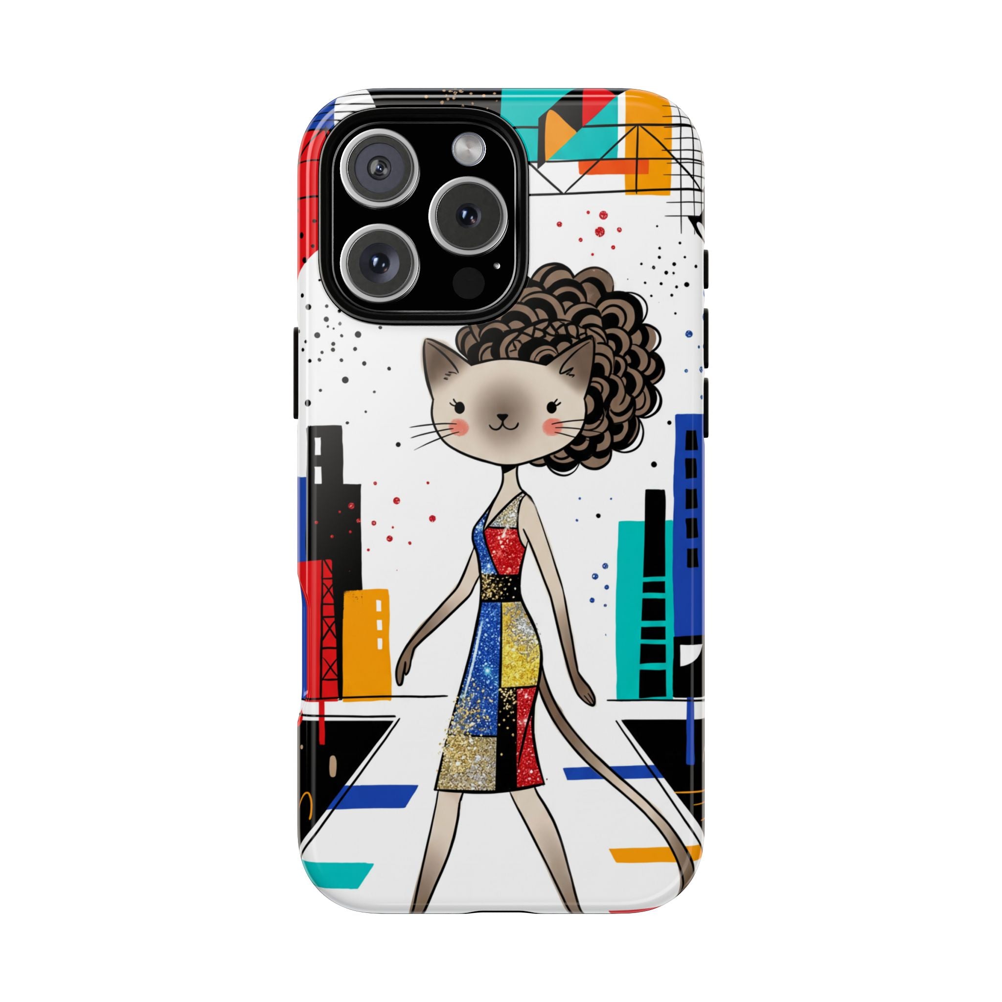 Catwalk City iPhone Case | Cute Fashion Cat