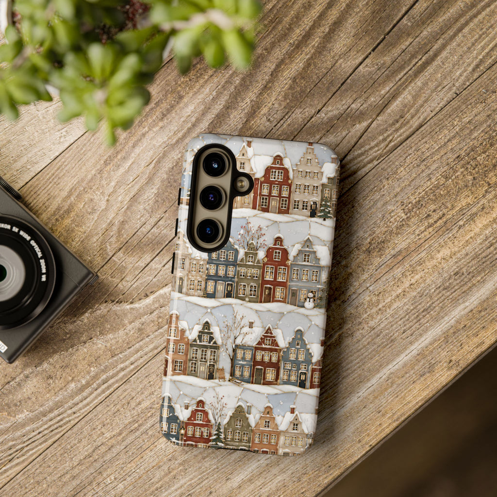 Winter Village Samsung Galaxy Phone Case | Snowy Town Phone Case