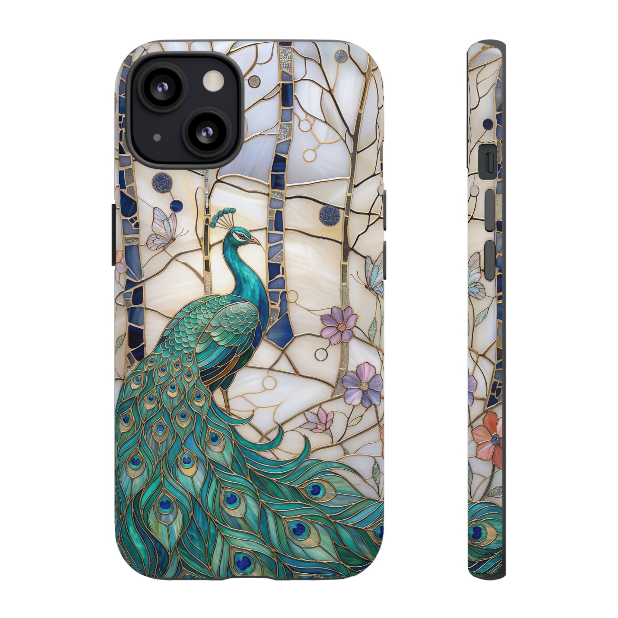 Peacock Stained Glass iPhone Case