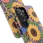 Sunflower & Wildflower Pattern Tough Samsung Phone Case