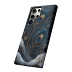 Peacock Feather Samsung Galaxy  Phone Case | Blue Gold Phone Case