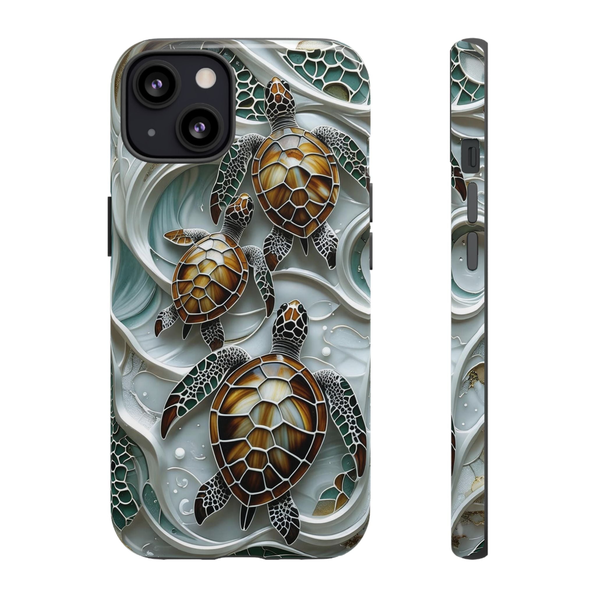 Sea Turtle Phone Case — Ocean Waves Protective iPhone Cover