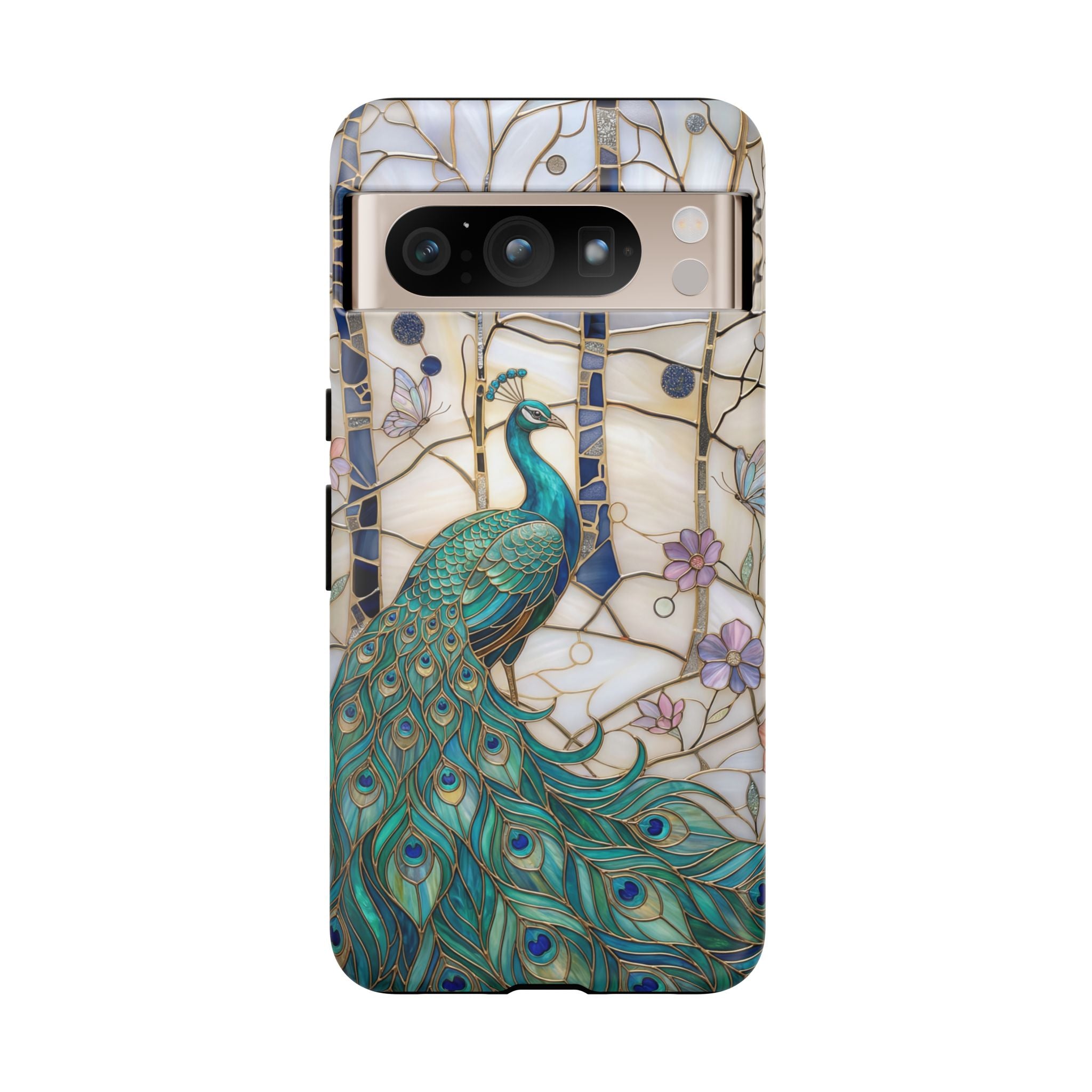 Peacock Stained Glass Google Pixel Case