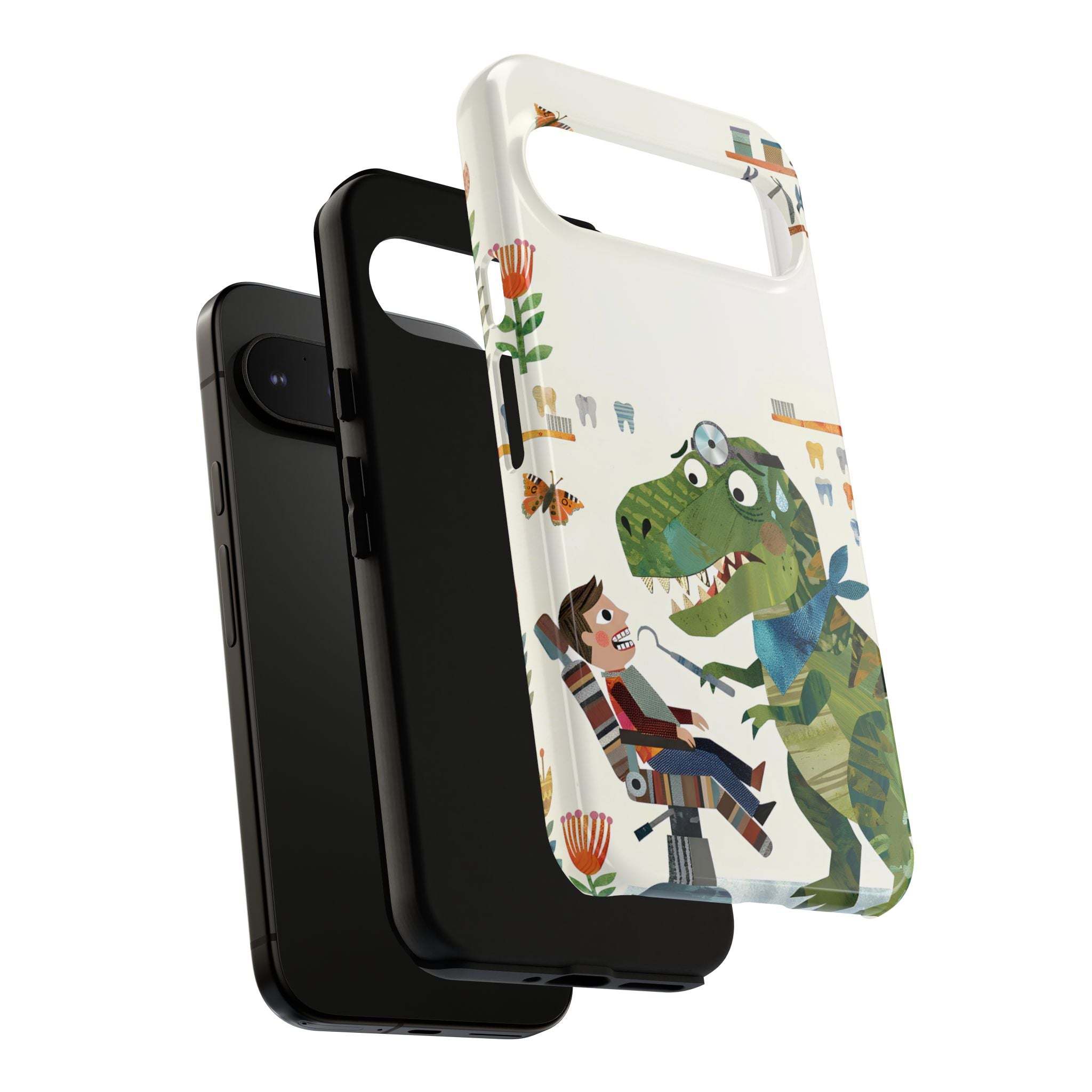 Dinosaur Dentist Tough Google Pixel Phone Case | Cute Pediatric Dental Cover