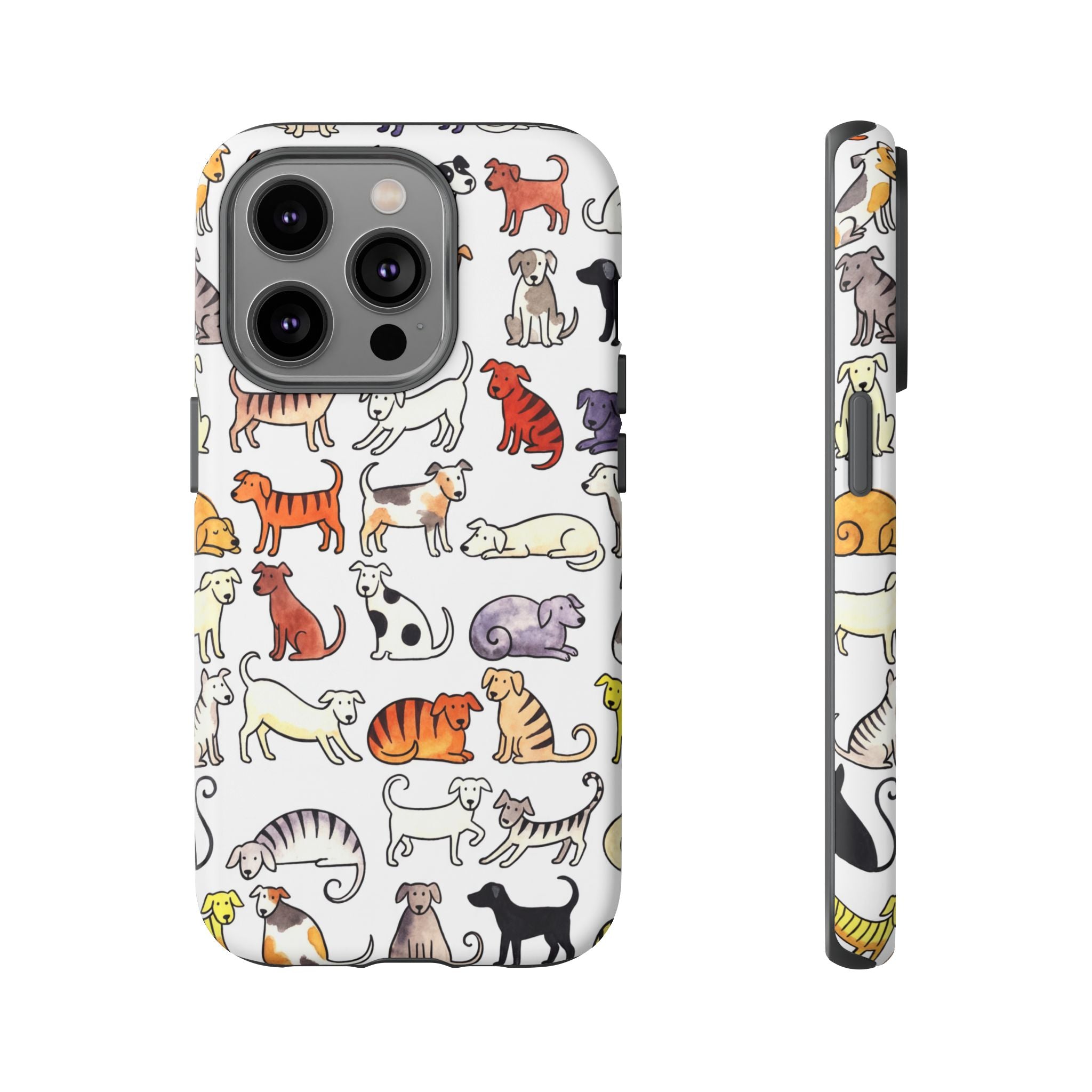 Dog Pattern iPhone Case | Cute Colourful Dogs