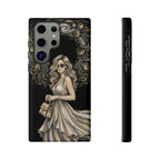 Custodia per telefono Samsung Galaxy robusta con ghirlanda floreale donna elegante