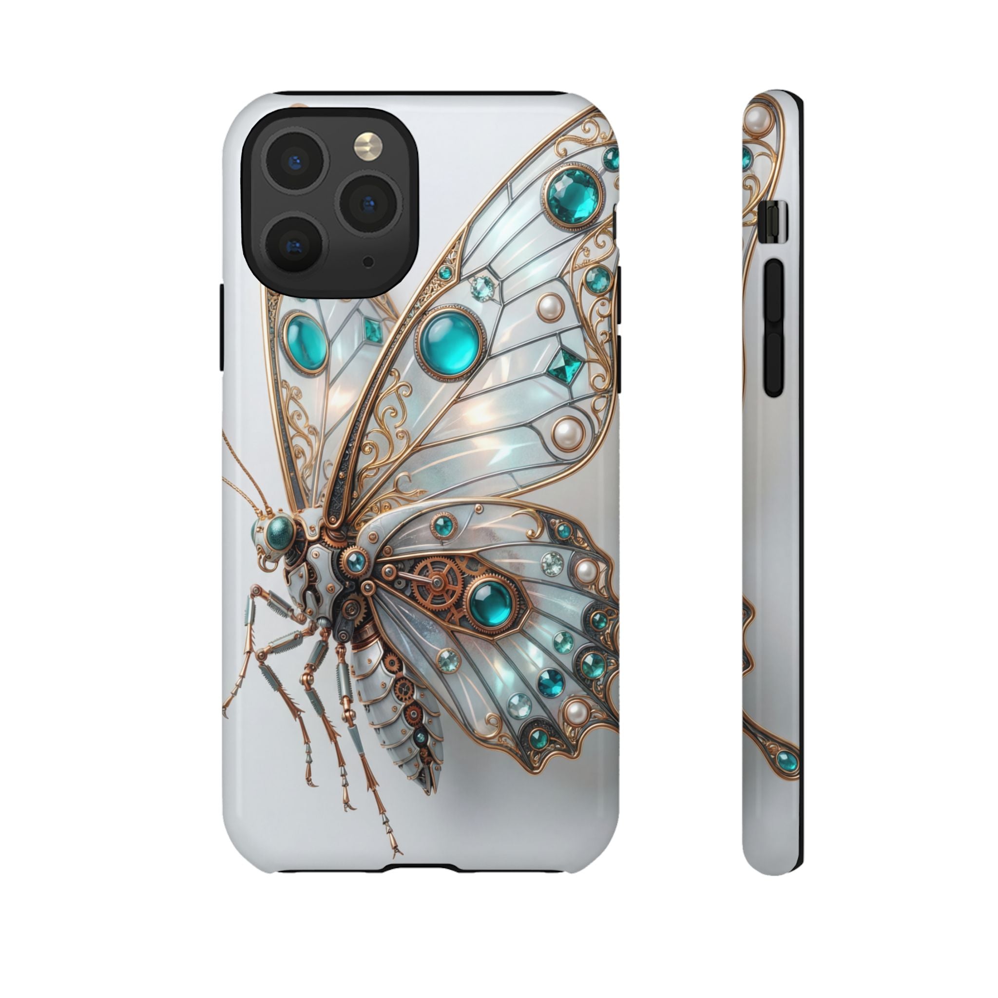 Butterfly Gem Phone Case — Steampunk Teal Jewel iPhone Case