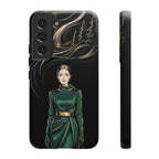 Elegante custodia per telefono Samsung Galaxy con donna della foresta