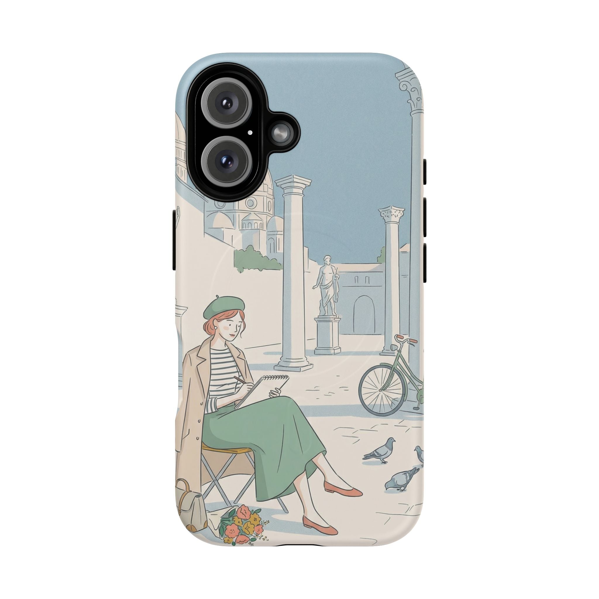 Florence Art Aesthetic MagSafe iPhone Case | Renaissance Italy Travel Illustration