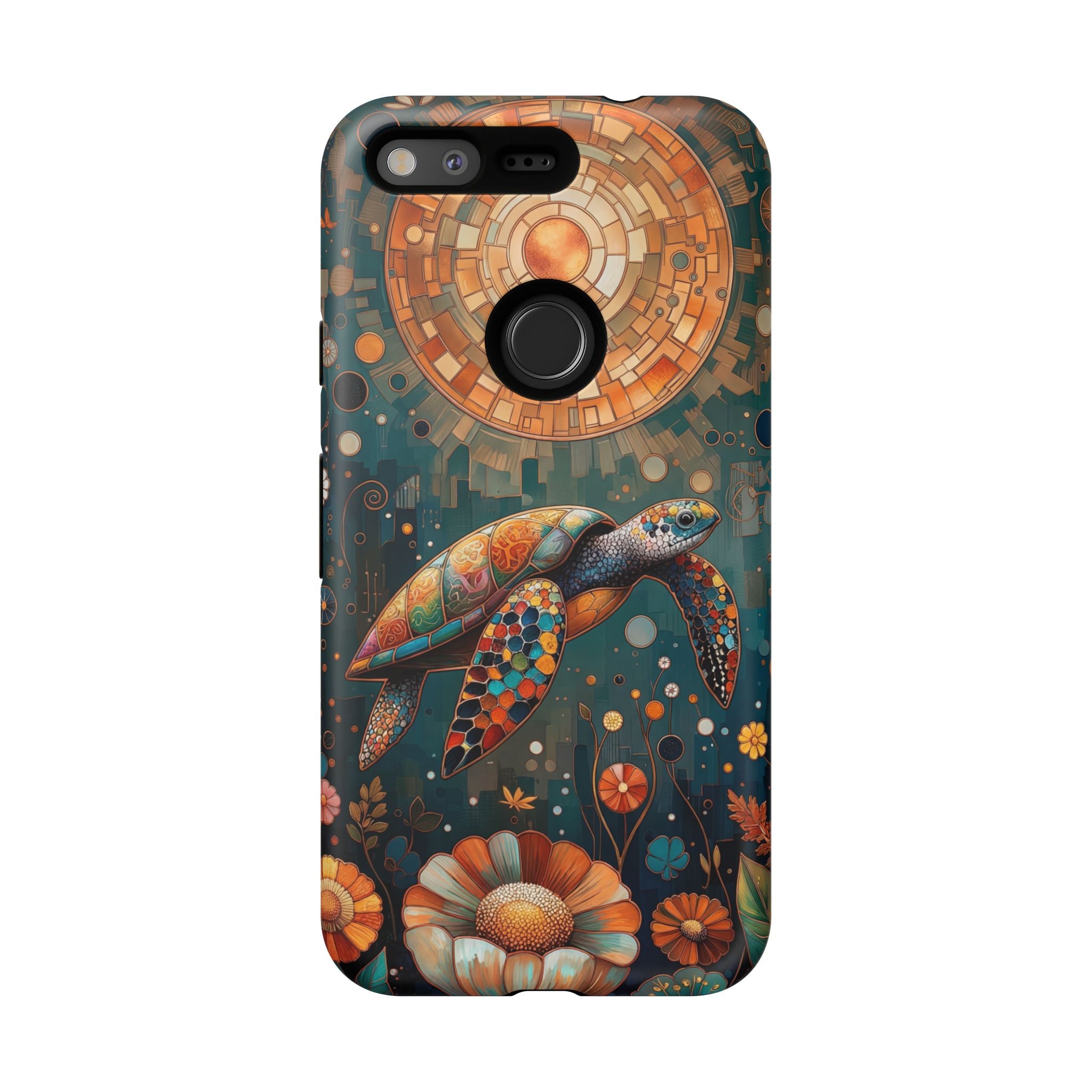 Sea Turtle Google Pixel Case | Artistic Floral Ocean Design