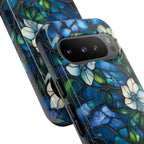 Floral Stained Glass Google Pixel Case – Blue Garden