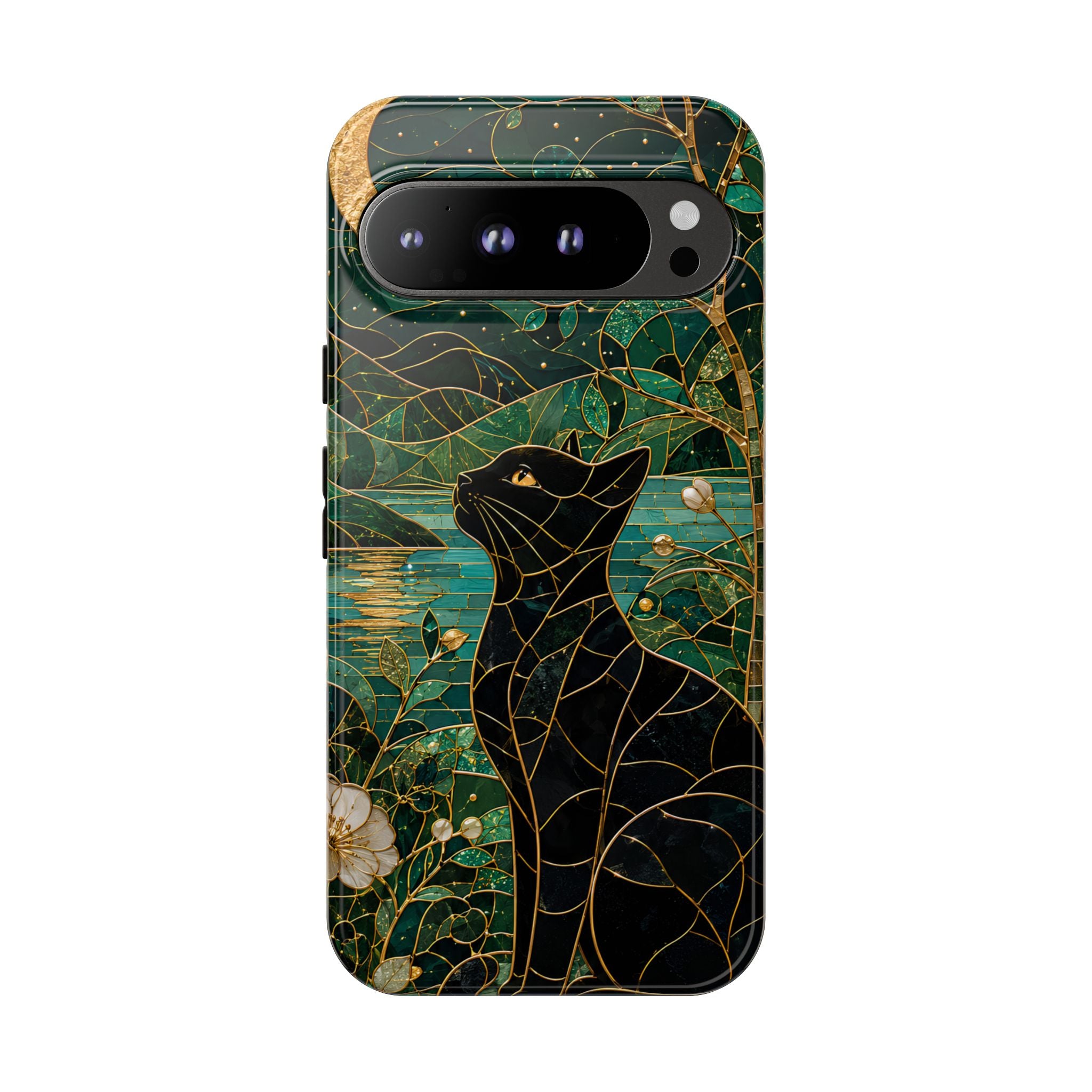Black CatGoogle Pixel Phone Case | Enchanted Cat Art Cover