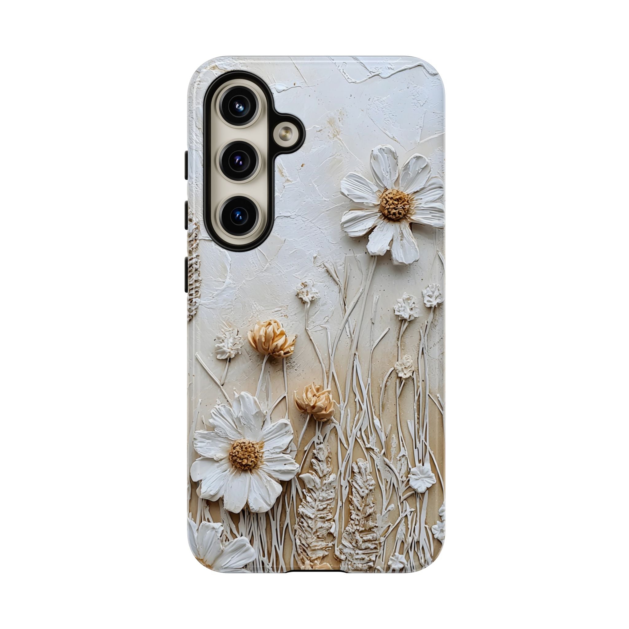 Textured Daisy Art Floral Relief Samsung Galaxy Case