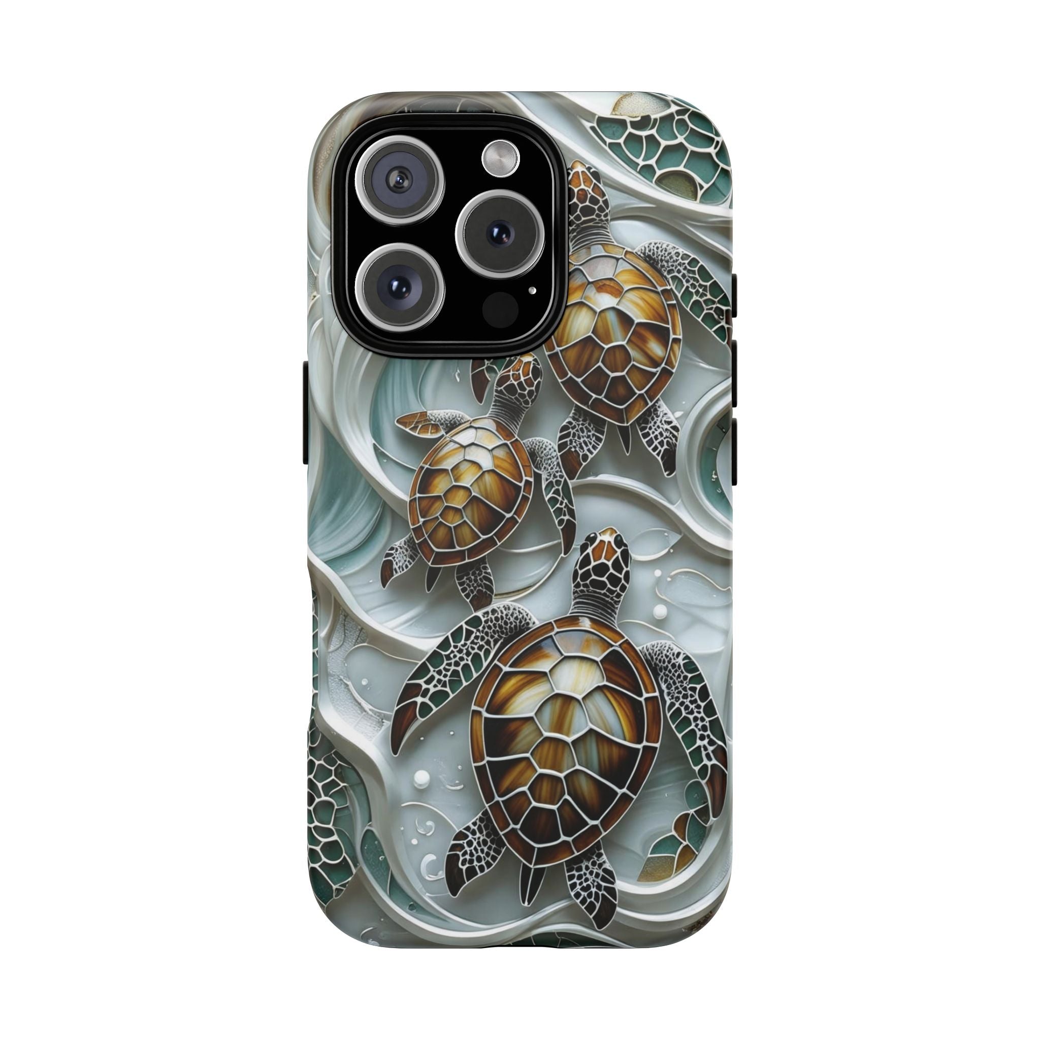 Sea Turtle Phone Case — Ocean Waves Protective iPhone Cover