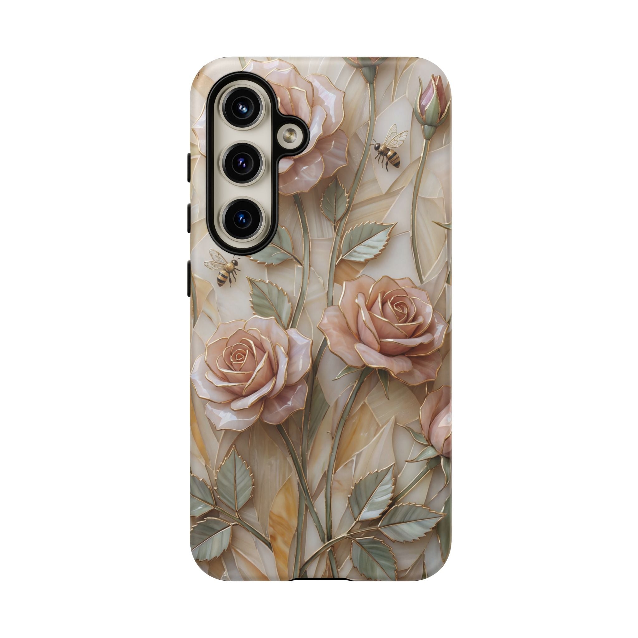 Vintage Blush Rose Floral Tough Samsung Galaxy Protective Cover