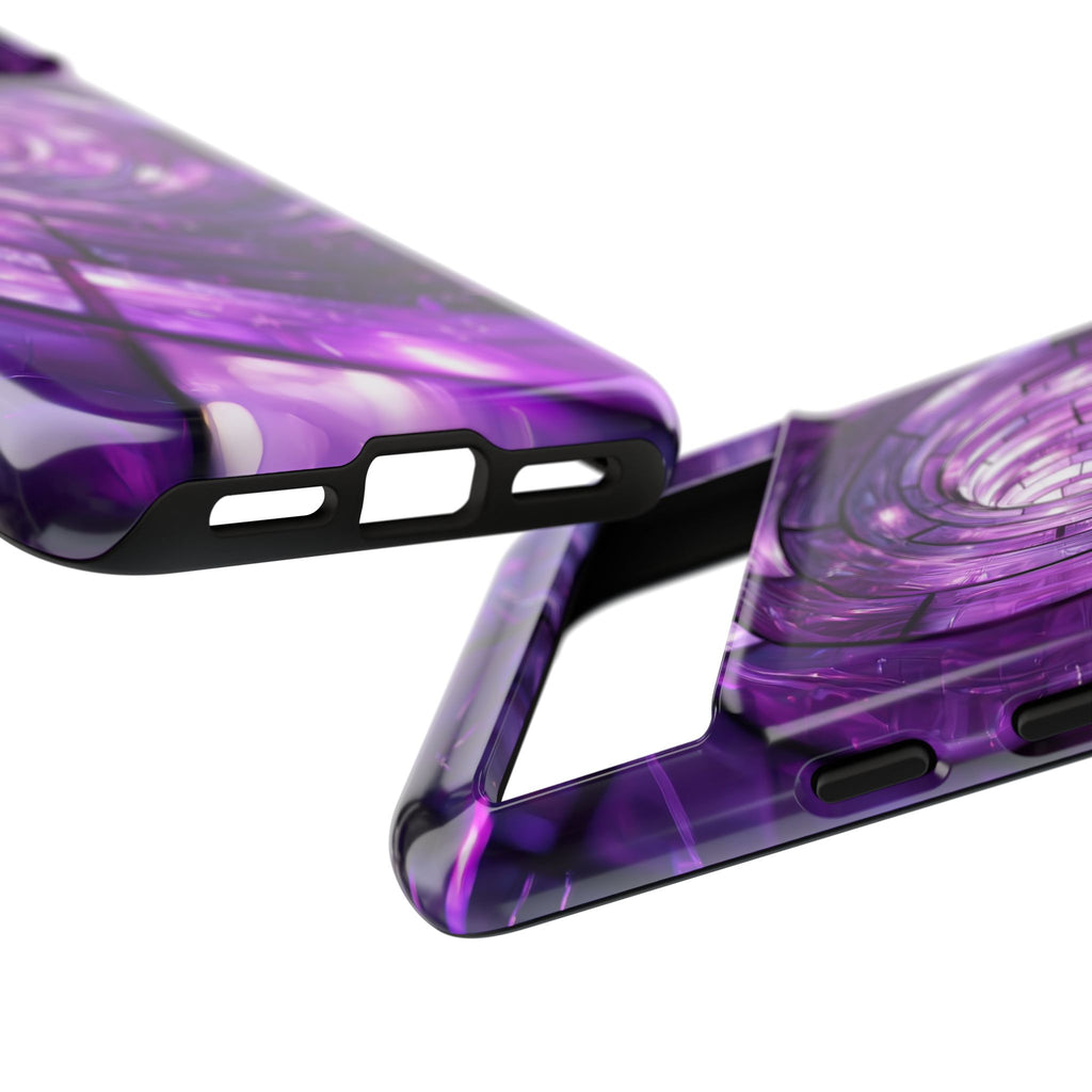 Purple Vortex Tough Google Pixel Case — Abstract Spiral Protective Cover