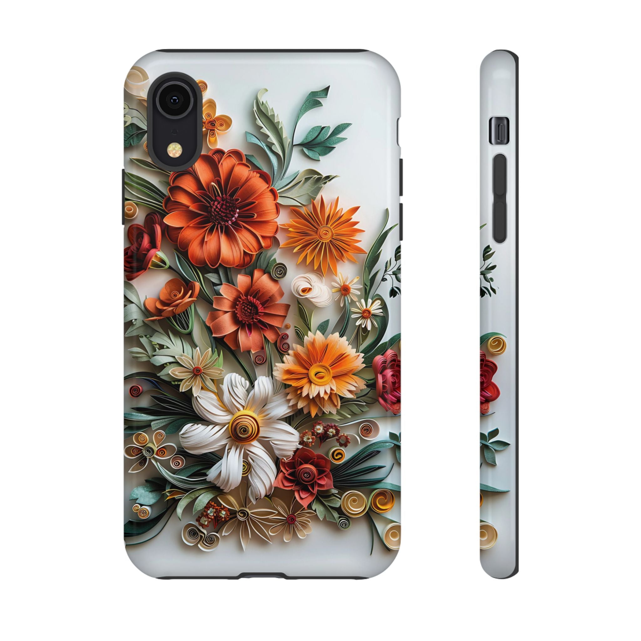 Floral Quilling Tough iPhone Case — Orange Daisy
