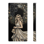 Custodia per telefono Samsung Galaxy robusta con ghirlanda floreale donna elegante