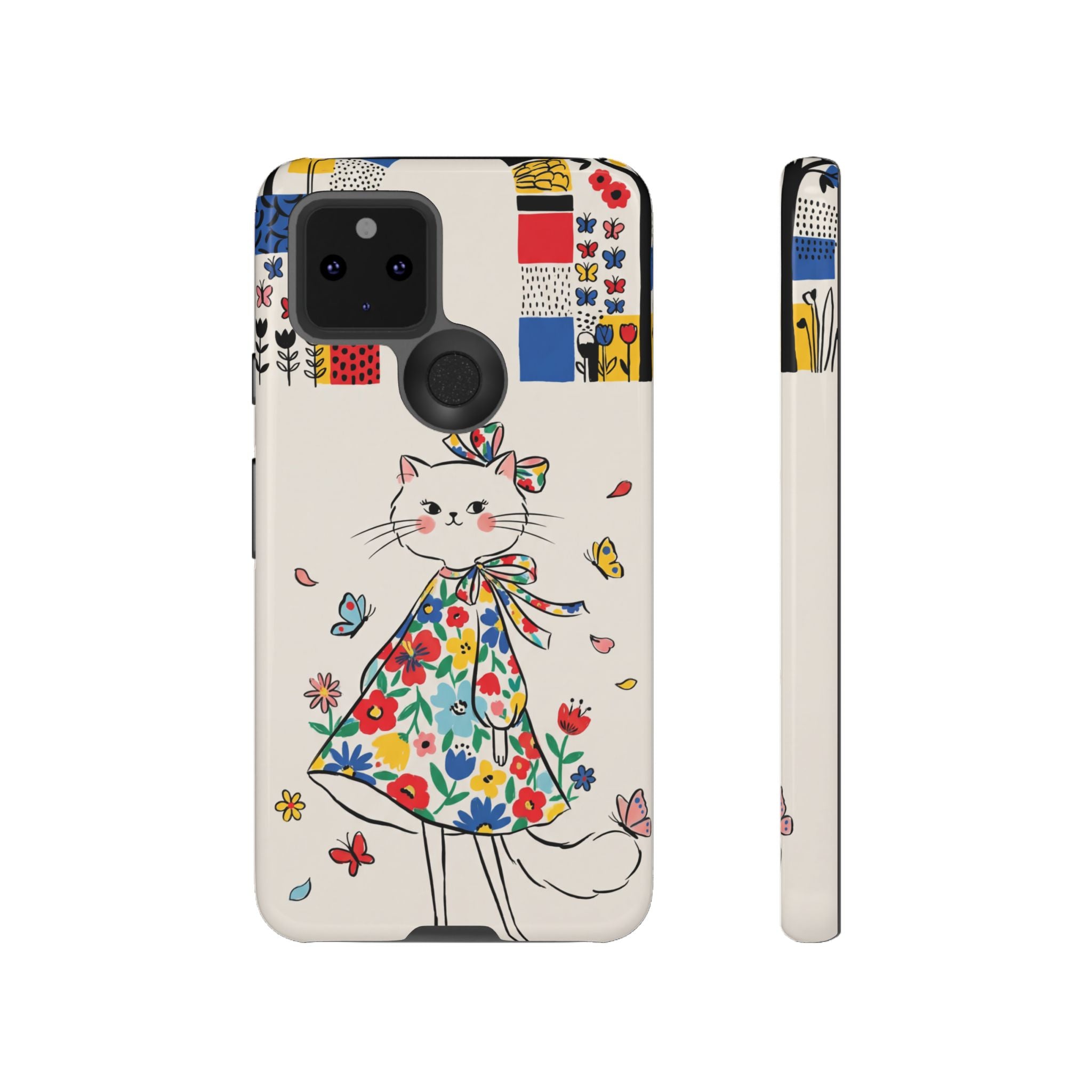 Floral Kitty Google Pixel Phone Case | Cute Cat
