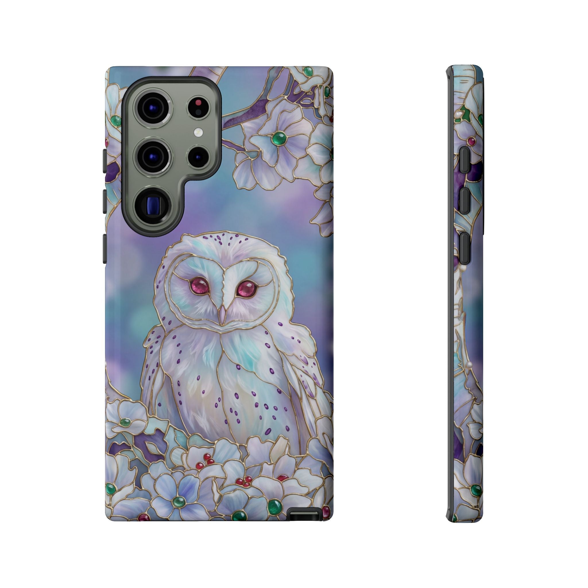 Floral Pastel Mystic Barn Owl Samsung Galaxy Case