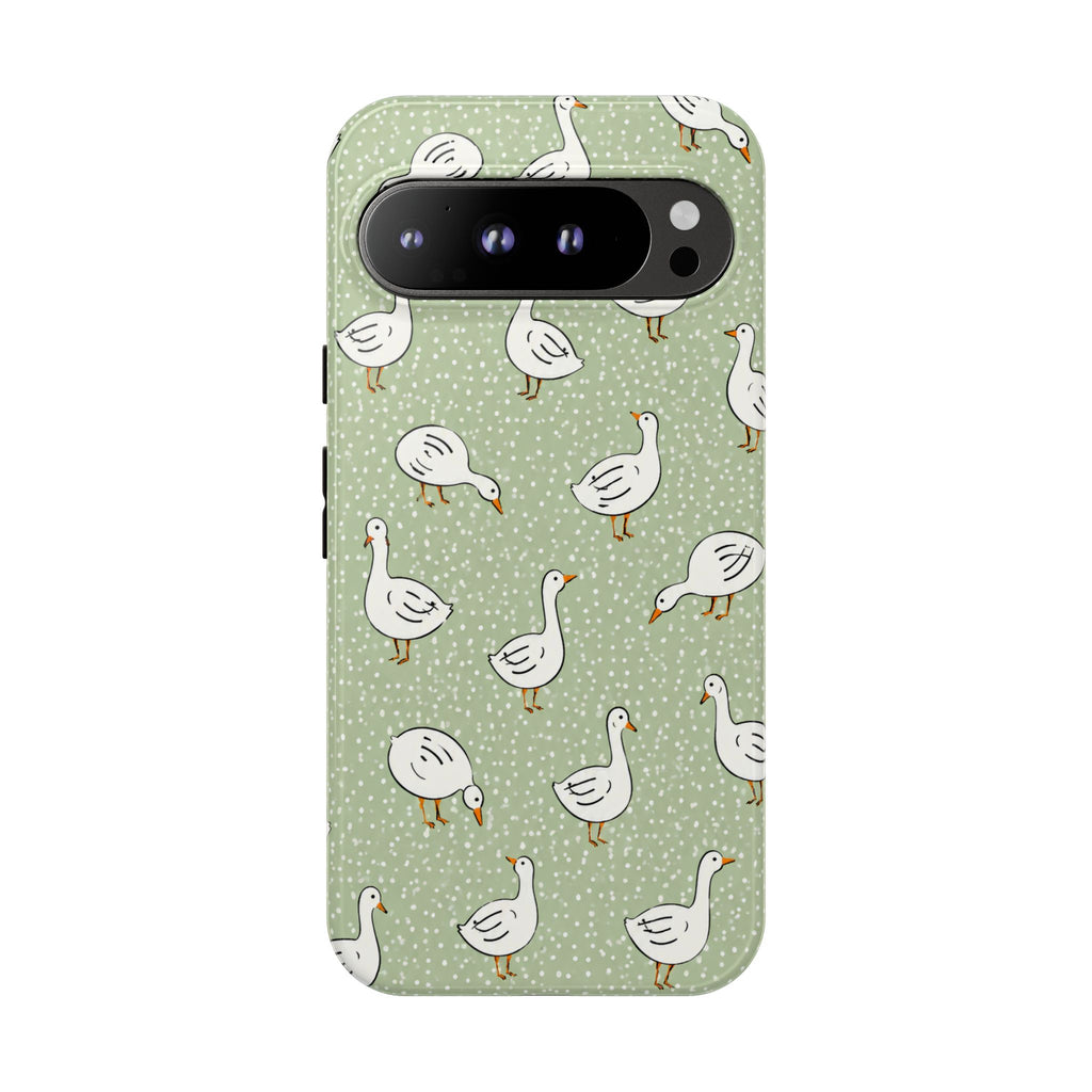 Goose Google Pixel Phone Case | Cute White Goose Pattern Cover
