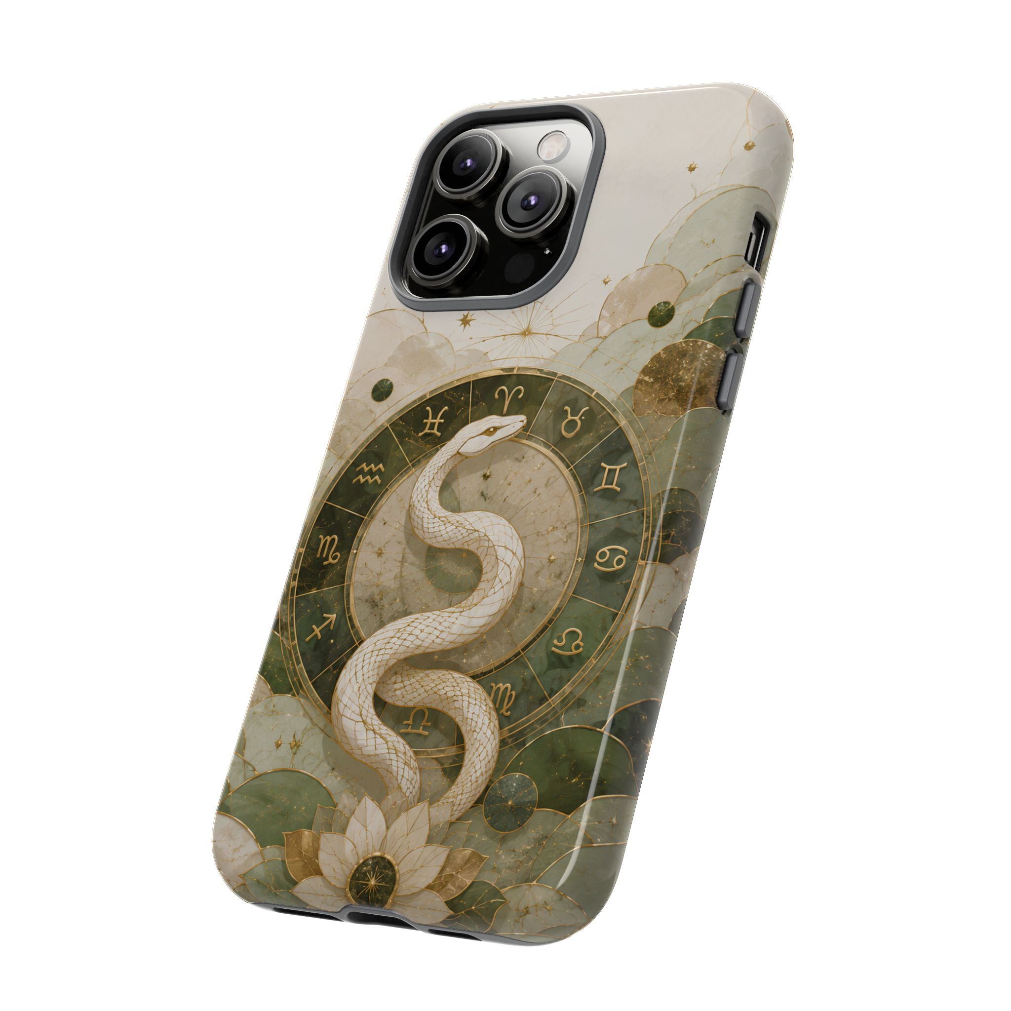 White Snake iPhone Case | Celestial Zodiac iPhone Case