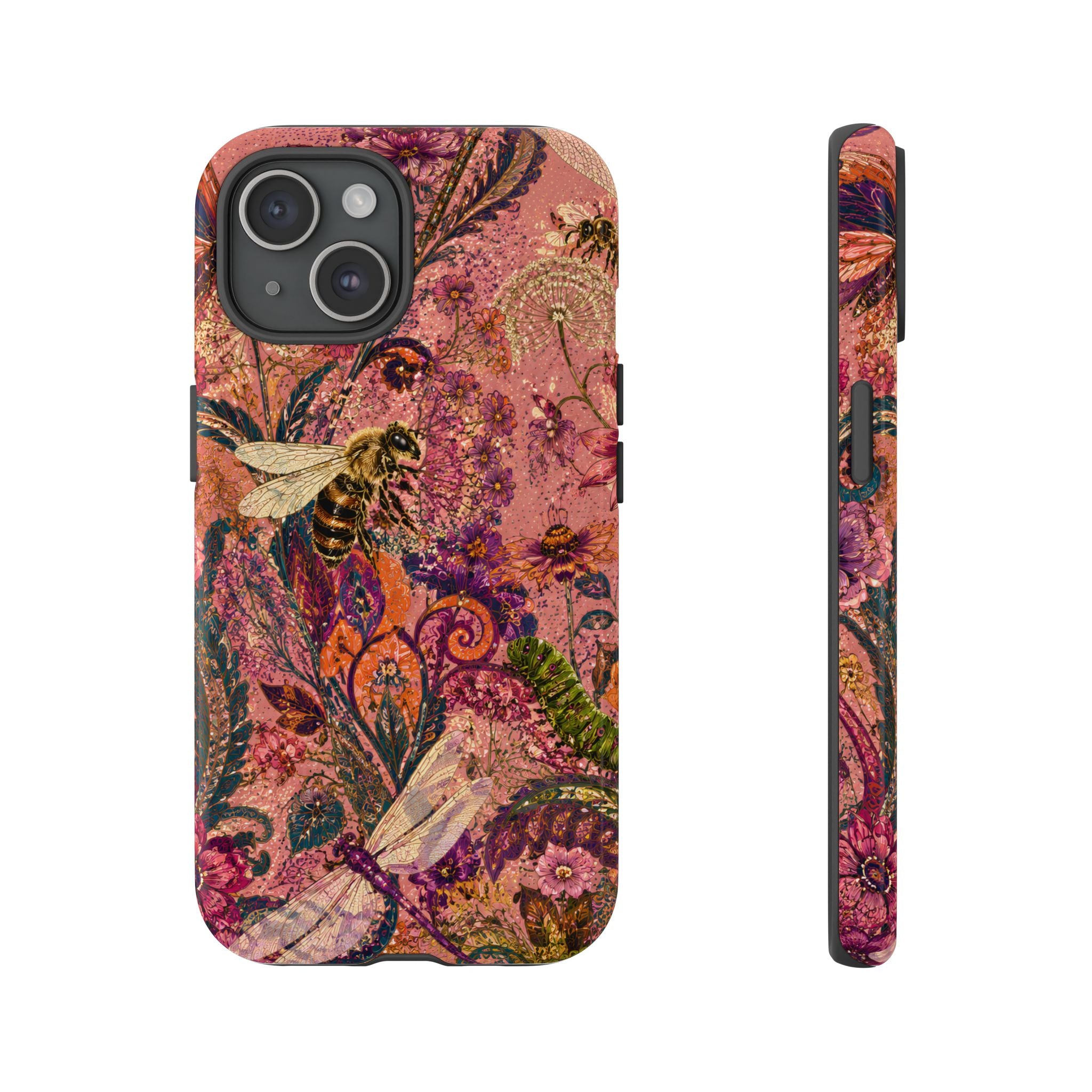 Vintage Floral Tough iPhone Case | Boho Paisley Bee Cover