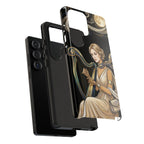 Moonlit Harp Samsung Galaxy Phone Case | Vintage Goddess Musician Art