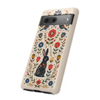 Floral Folk Art Bunny Tough Google Pixel Phone Case
