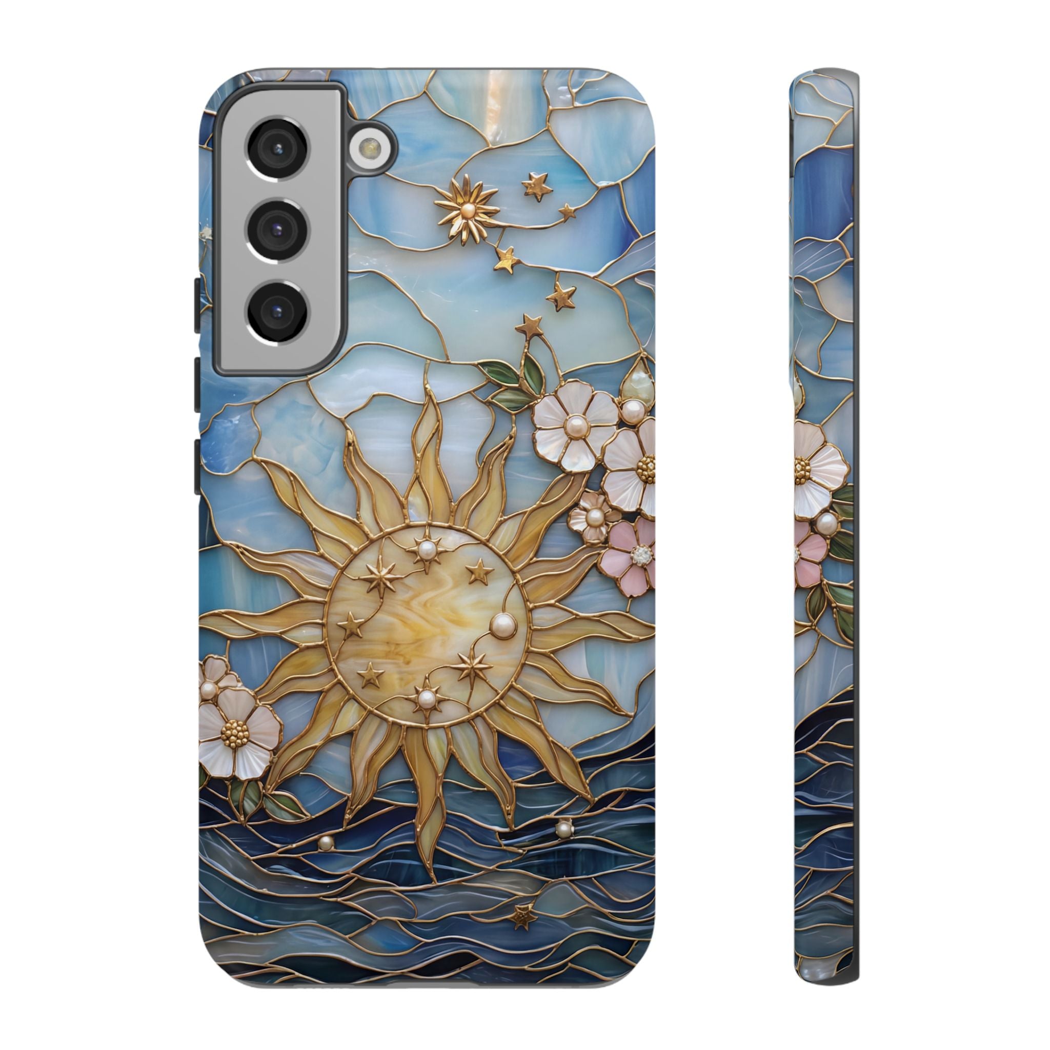 Stained Glass Floral Sun & Sea Tough Samsung Galaxy Case