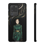 Elegante custodia per telefono Samsung Galaxy con donna della foresta