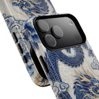 Asian Zodiac Dragon MagSafe iPhone Case V2 | Blue & White Porcelain Luxury Protective Case | Year of the Dragon Gift