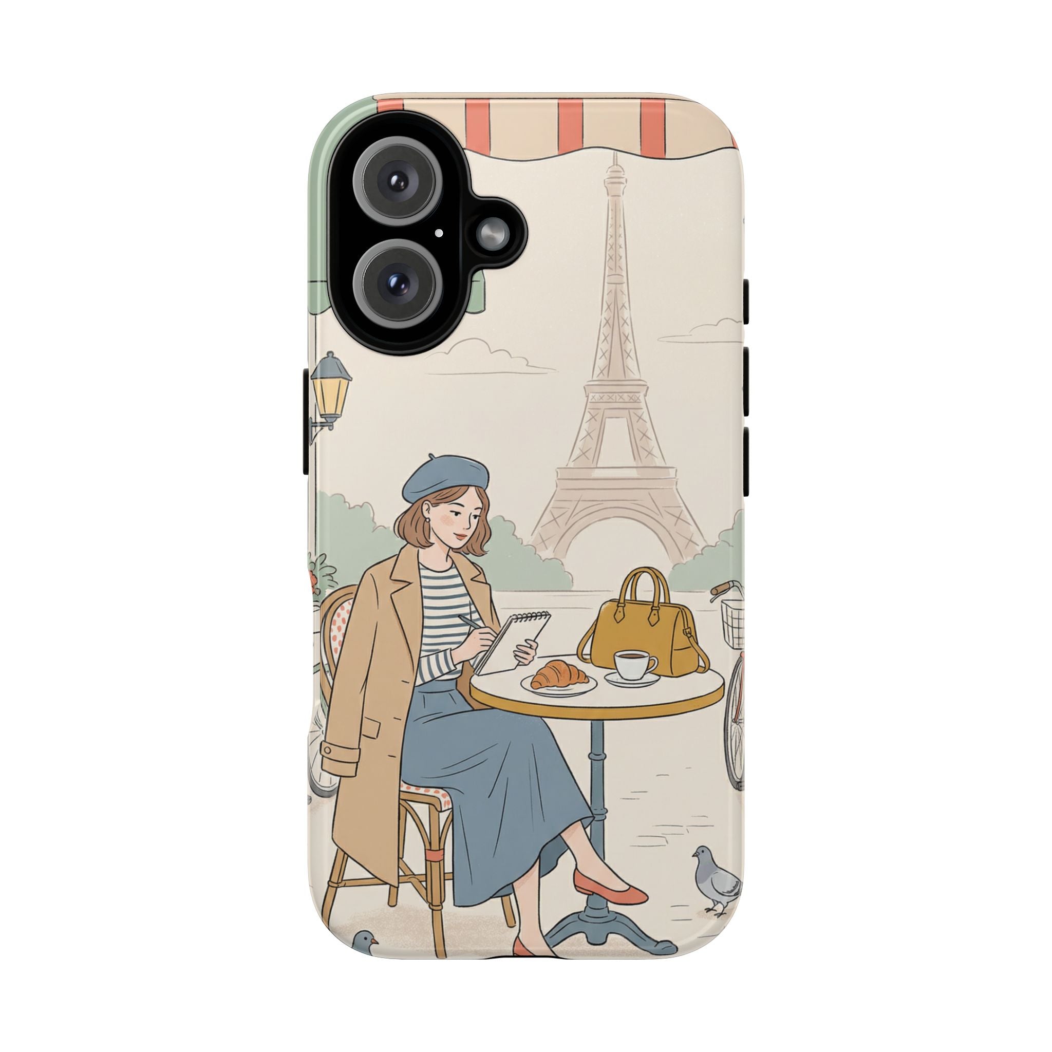 Paris Cafe iPhone Case | Cute Vintage Eiffel Tower Travel