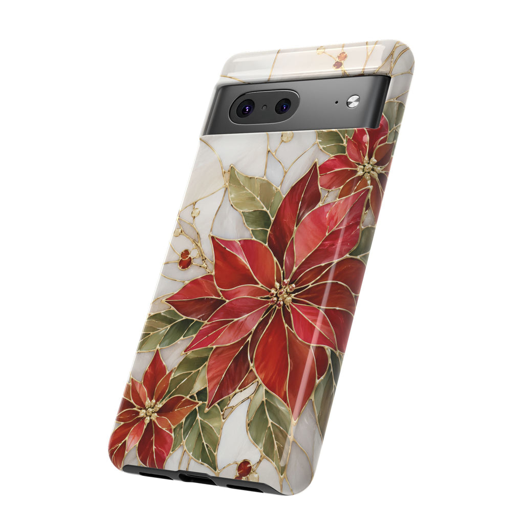 Poinsettia Google Pixel Phone Case | Christmas Floral Cover