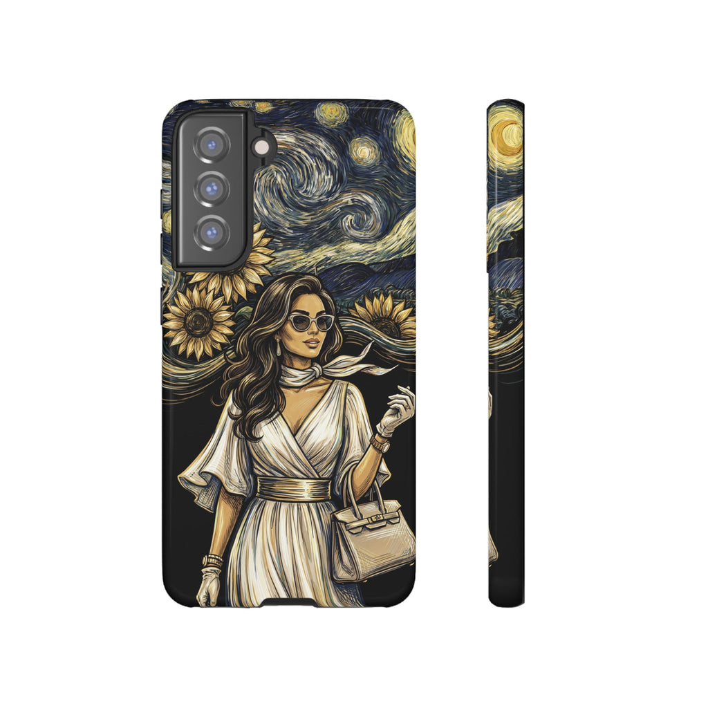 Van Gogh Night Sunflowers Samsung Galaxy Phone Case | Chic Woman Art