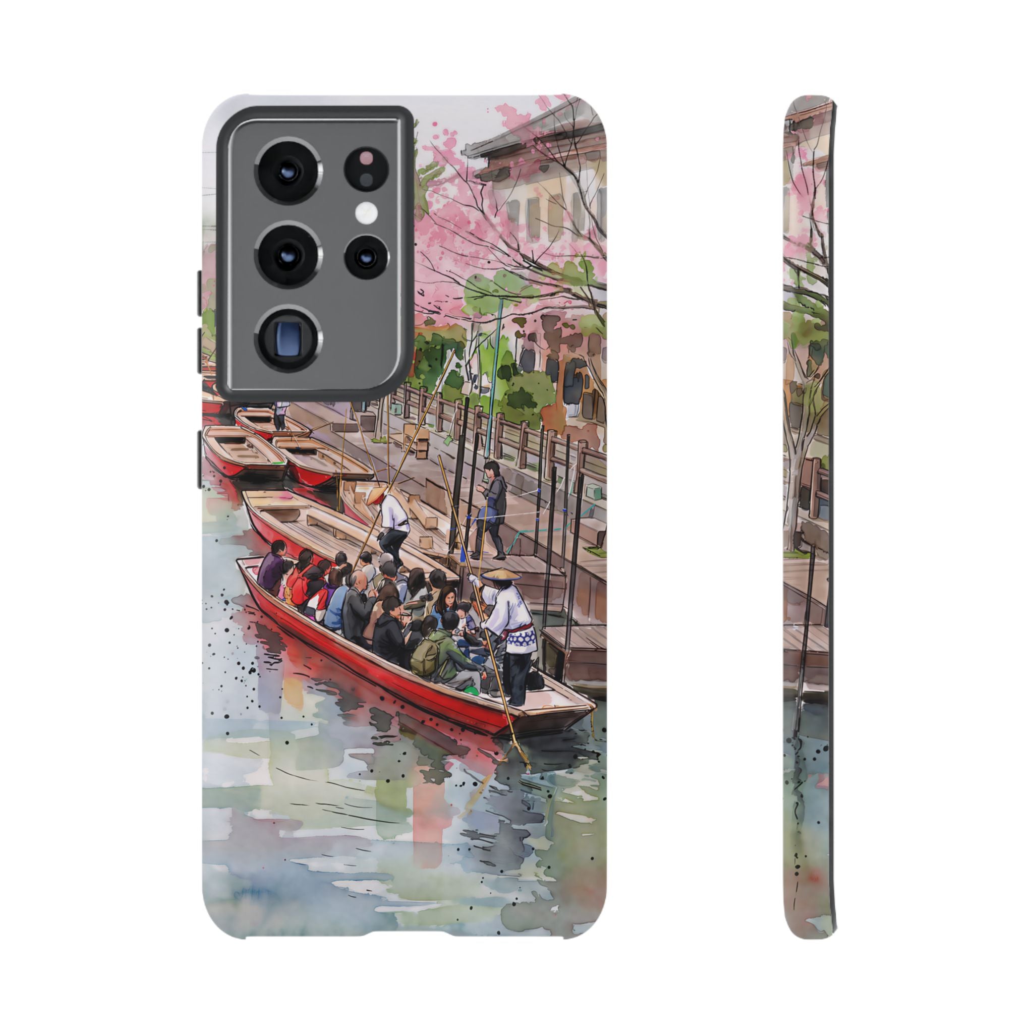 Japan Canal Boat Serenity | Art Samsung Galaxy Phone Case