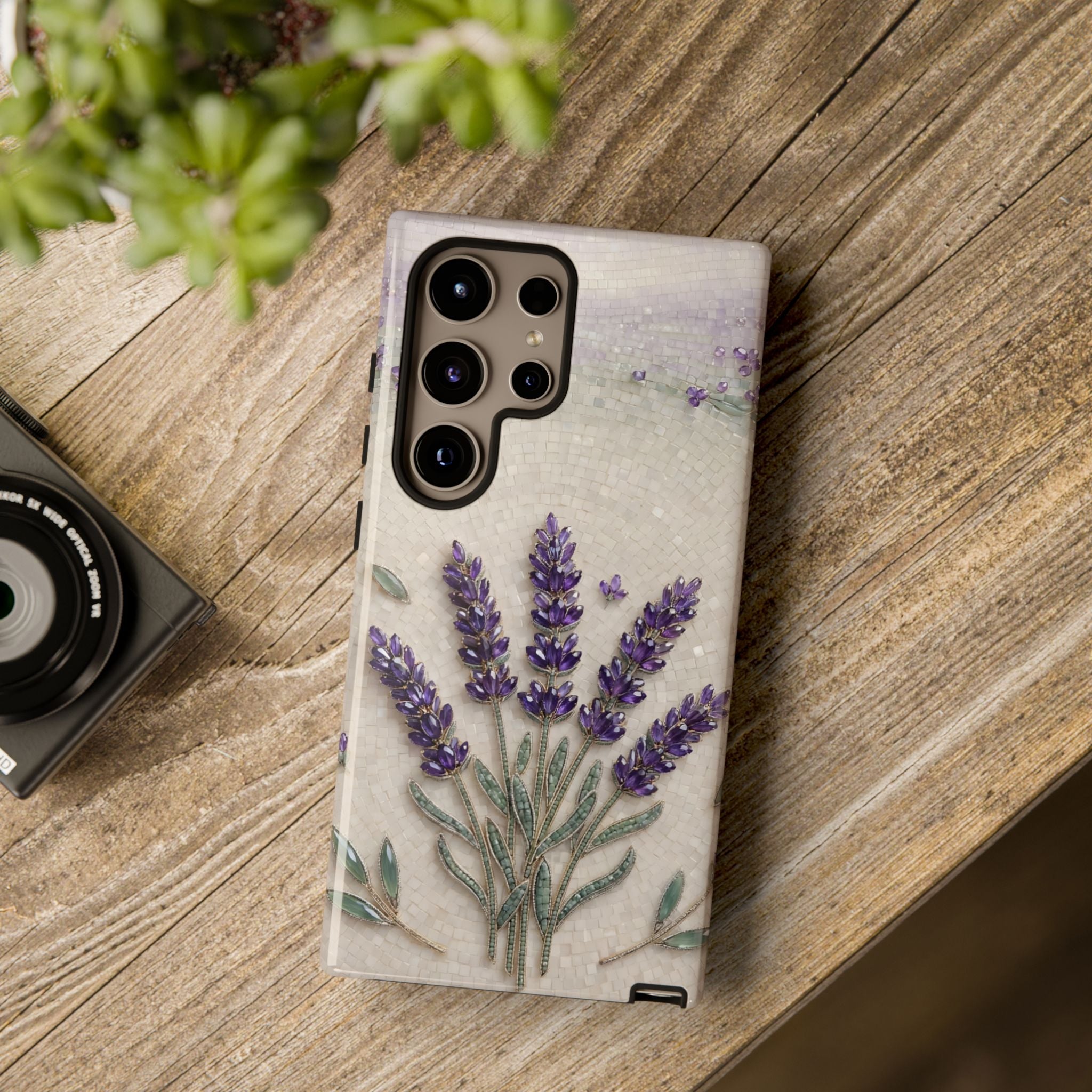 Lavender Bouquet Samsung Galaxy Phone Case — Floral Protective Phone Cover