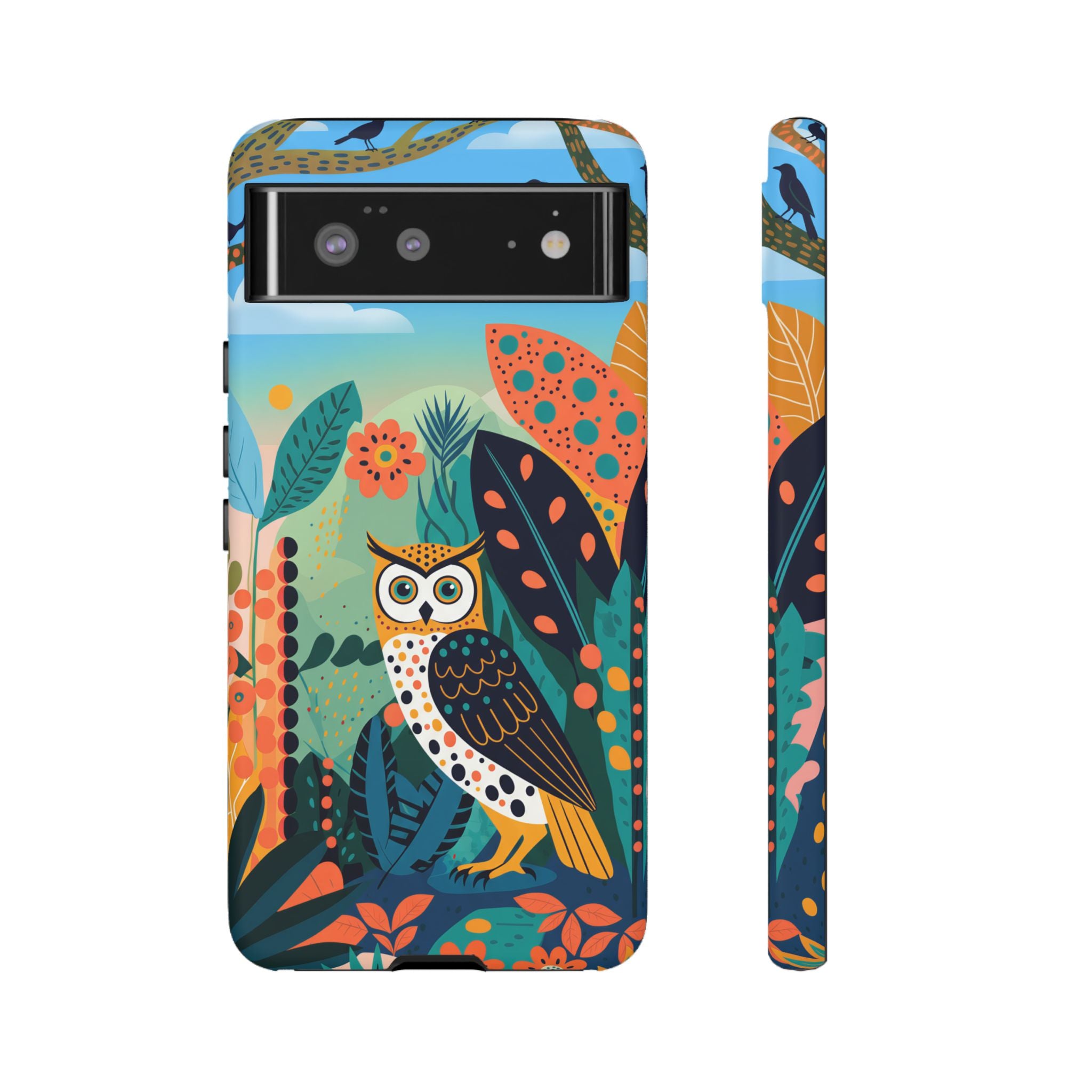 Botanical Forest Colourful Owl Google Pixel Phone Case