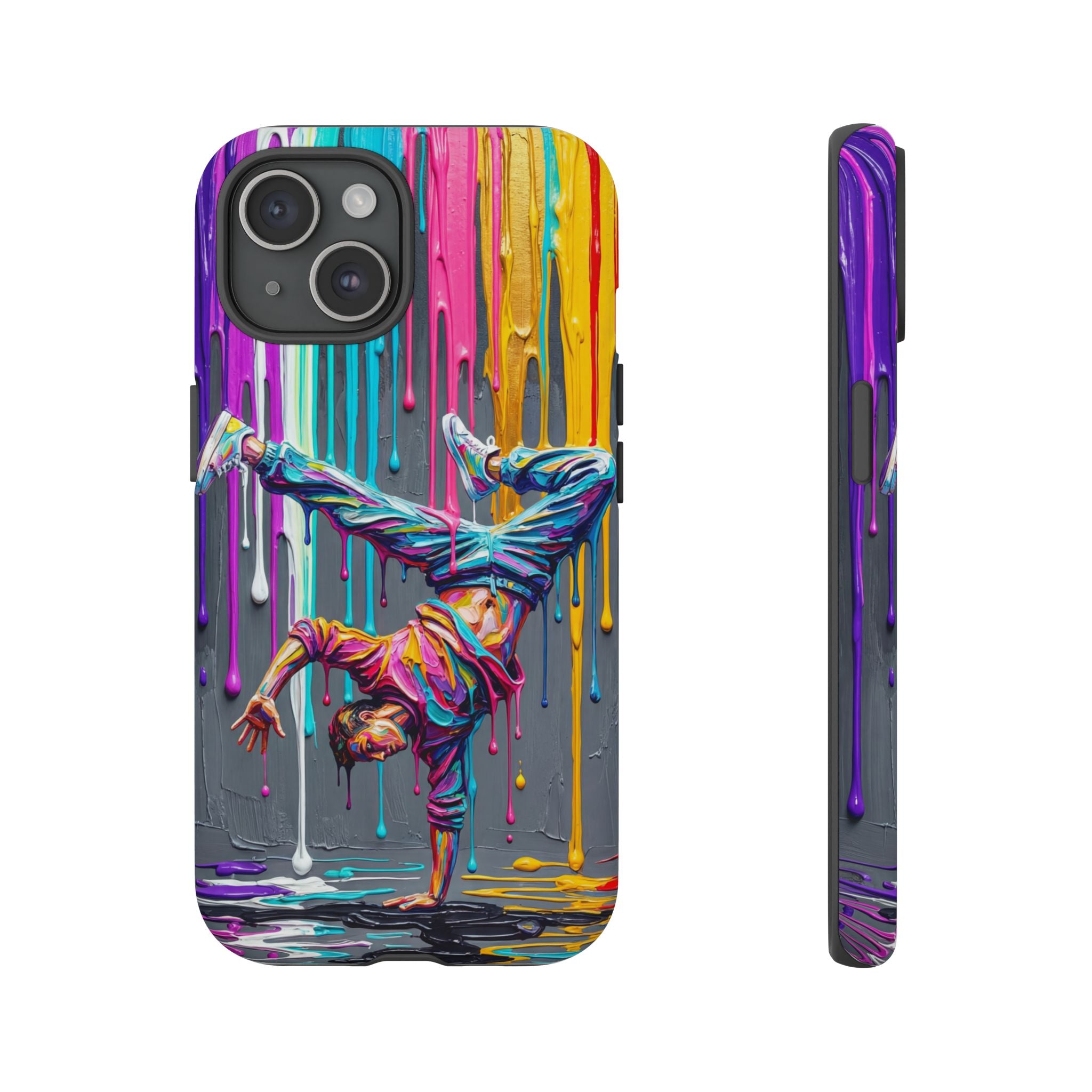 Colorful Breakdancer Graffiti Tough iPhone Case