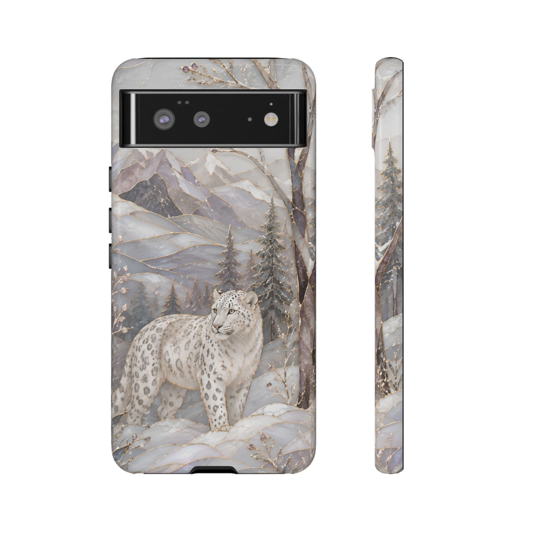 Snow Leopard Google Pixel Phone Case | Winter Wildlife iPhone Case