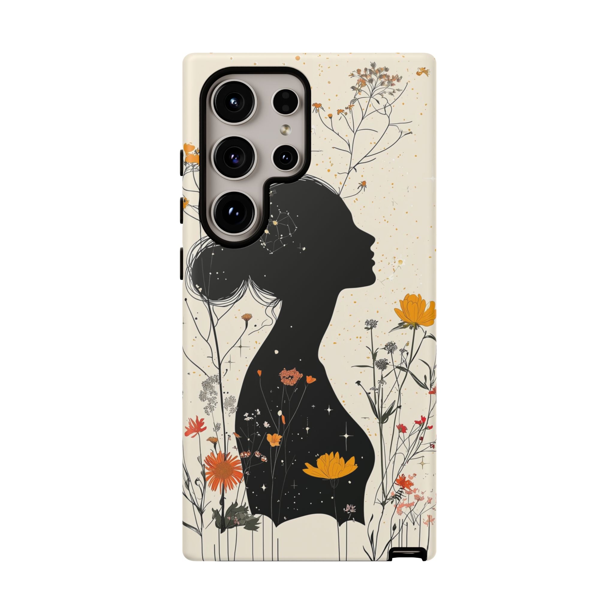 Floral Silhouette Samsung Galaxy Case | Botanical Woman