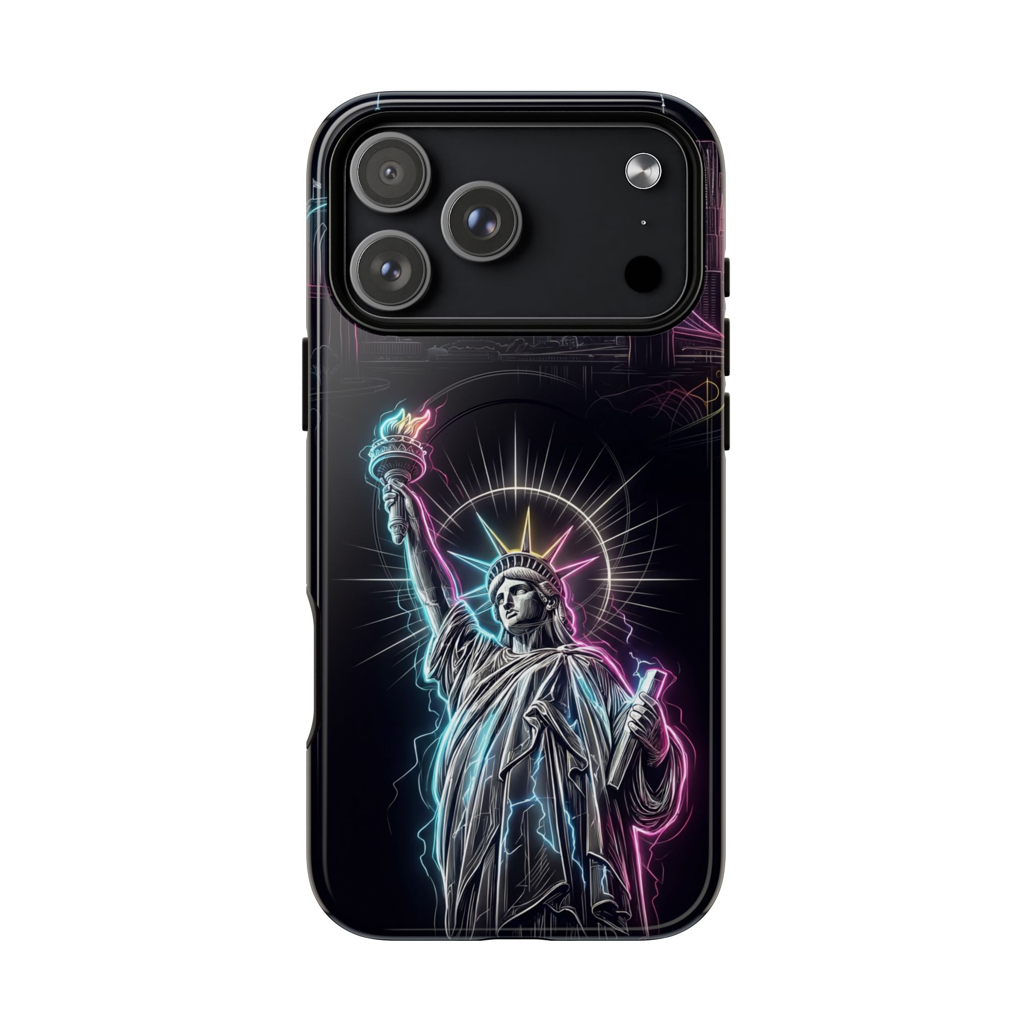 Neon Statue of Liberty Tough MagSafe iPhone Case