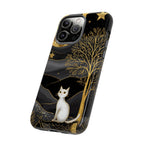 Celestial Cat iPhone Case | Gold Moon & Star iPhone Cover