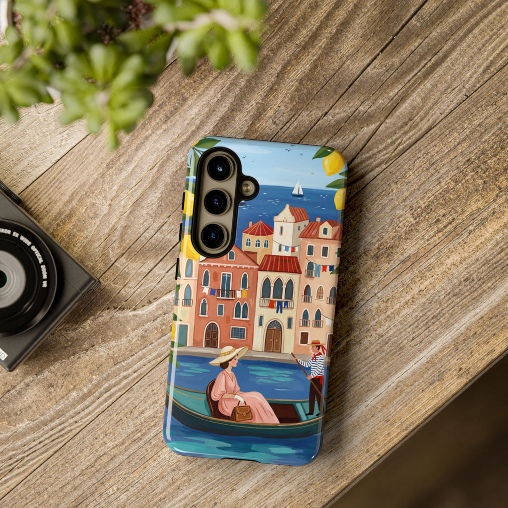 Venetian Gondola Samsung Galaxy Phone Case | Lemon Coast Waterfront Travel